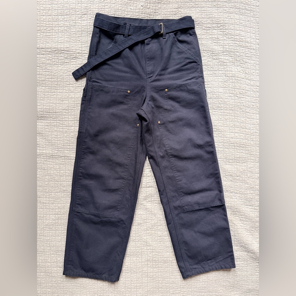 Carhartt WIP Navy Work Pants with Belt